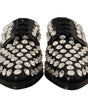 Ballerines habillées en cuir ornées de cristaux Dolce & Gabbana