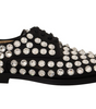 Ballerines habillées en cuir ornées de cristaux Dolce & Gabbana