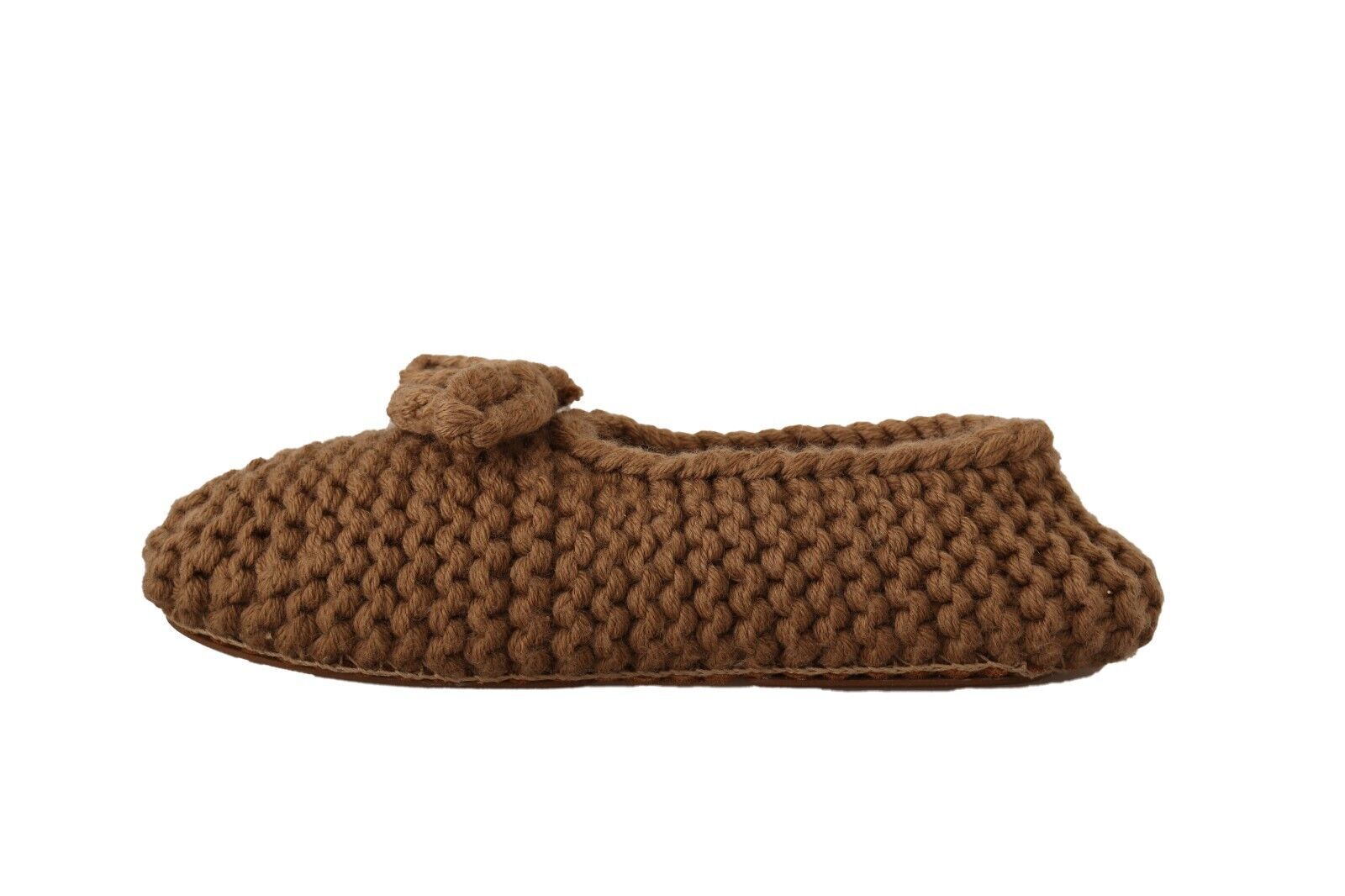 Ballerines élégantes en laine tricotée Dolce &amp; Gabbana marron