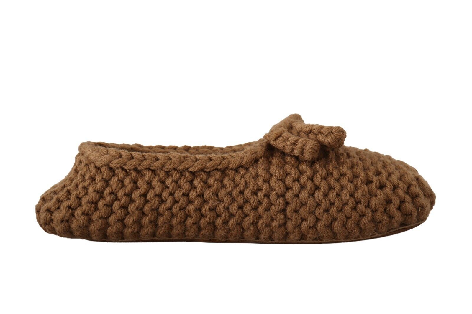 Ballerines élégantes en laine tricotée Dolce & Gabbana marron