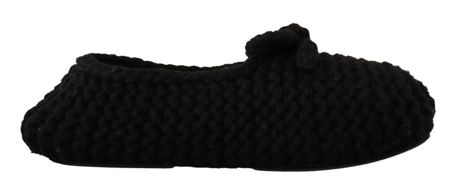 Ballerines élégantes en laine noire Dolce & Gabbana