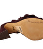 Sandales à talons en daim violet élégantes Dolce &amp; Gabbana