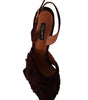 Sandales à talons en daim violet élégantes Dolce &amp; Gabbana