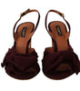 Sandales à talons en daim violet élégantes Dolce &amp; Gabbana