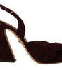 Sandales à talons en daim violet élégantes Dolce &amp; Gabbana