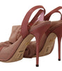 Sandales à talons et bride cheville roses élégantes Dolce &amp; Gabbana