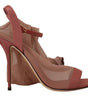 Sandales à talons et bride cheville roses élégantes Dolce &amp; Gabbana