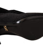 Dolce & Gabbana Black Stretch Socks Knee High Booties Shoes