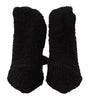 Dolce & Gabbana Black Stretch Socks Knee High Booties Shoes