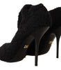 Dolce & Gabbana Black Stretch Socks Knee High Booties Shoes