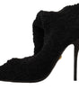 Dolce & Gabbana Black Stretch Socks Knee High Booties Shoes