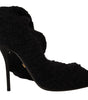 Dolce & Gabbana Black Stretch Socks Knee High Booties Shoes