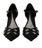 Escarpins élégants en daim ornés de cristaux Dolce &amp; Gabbana