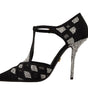 Escarpins élégants en daim ornés de cristaux Dolce &amp; Gabbana