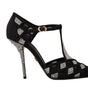 Escarpins élégants en daim ornés de cristaux Dolce &amp; Gabbana