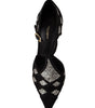 Escarpins élégants en daim ornés de cristaux Dolce &amp; Gabbana