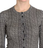 Dolce & Gabbana Elegant Black and White Wool Cardigan
