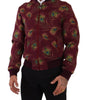 Dolce & Gabbana Red Peacock Polyester Stretch Full Zip Jacket