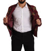 Dolce & Gabbana Red Peacock Polyester Stretch Full Zip Jacket