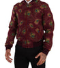 Dolce & Gabbana Red Peacock Polyester Stretch Full Zip Jacket