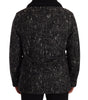 Dolce & Gabbana Black Wool Double Breasted Coat Men Jacket