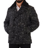 Dolce & Gabbana Black Wool Double Breasted Coat Men Jacket
