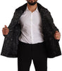 Dolce & Gabbana Black Wool Double Breasted Coat Men Jacket