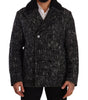 Dolce & Gabbana Black Wool Double Breasted Coat Men Jacket