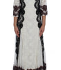 Dolce & Gabbana White Floral Lace Full Length Gown Dress