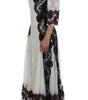 Dolce & Gabbana White Floral Lace Full Length Gown Dress