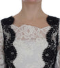 Dolce & Gabbana White Floral Lace Full Length Gown Dress