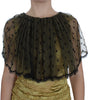 Dolce & Gabbana Yellow Black Floral Lace Ricamo Gown Dress