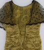Dolce & Gabbana Yellow Black Floral Lace Ricamo Gown Dress