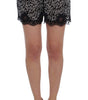Dolce &amp; Gabbana Elegant Black &amp; White Floral Lace Silk Shorts