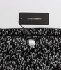 Dolce &amp; Gabbana Elegant Black &amp; White Floral Lace Silk Shorts