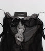Dolce &amp; Gabbana Elegant Black Silk Lace Lingerie Chemise
