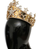 Dolce & Gabbana Gold Crystal Star STRASS Crown Logo Diadem Tiara