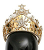Dolce & Gabbana Gold Crystal Star STRASS Crown Logo Diadem Tiara