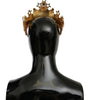 Dolce & Gabbana Gold Crystal Star STRASS Crown Logo Diadem Tiara