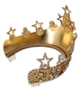 Dolce & Gabbana Gold Crystal Star STRASS Crown Logo Diadem Tiara
