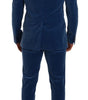 Costume slim bleu élégant en velours Dolce &amp; Gabbana