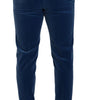 Costume slim bleu élégant en velours Dolce &amp; Gabbana