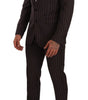 Costume slim élégant à rayures marron Dolce &amp; Gabbana