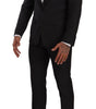 Costume Martini élégant en laine noire Dolce &amp; Gabbana