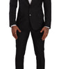 Costume Martini élégant en laine noire Dolce &amp; Gabbana