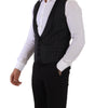Dolce & Gabbana Black Striped Wool Silk Waistcoat Vest