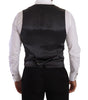 Dolce & Gabbana Gray Striped Double Breasted Waistcoat Vest