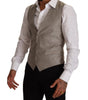 Dolce & Gabbana Beige Wool Single Breasted Waistcoat Vest