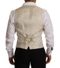 Dolce & Gabbana Beige Wool Single Breasted Waistcoat Vest