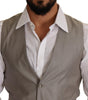 Dolce & Gabbana Beige Wool Single Breasted Waistcoat Vest